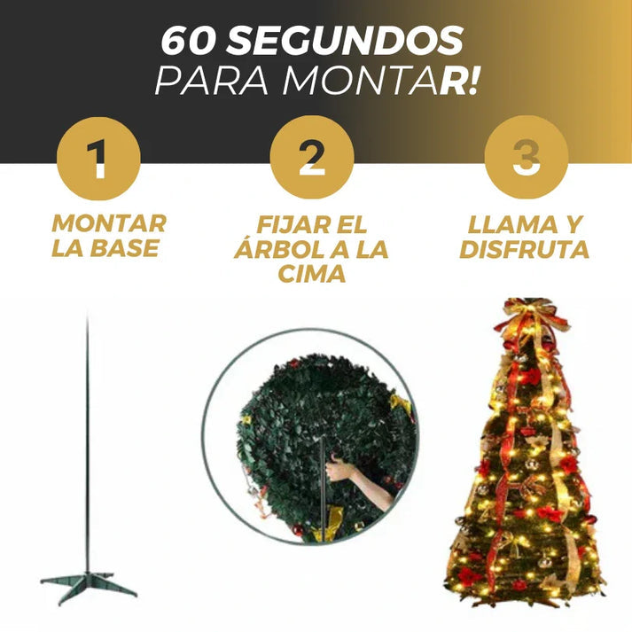 Árbol De Navidad Retractil Premium + Decoración y Regalo Exclusivo!! [SOLO HOY HASTA 23:59PM!!!]